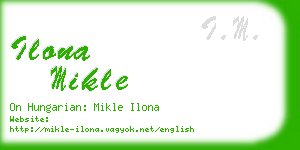 ilona mikle business card